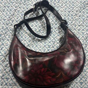 Patricia Nash Floral Black and Red Women's Used Bag